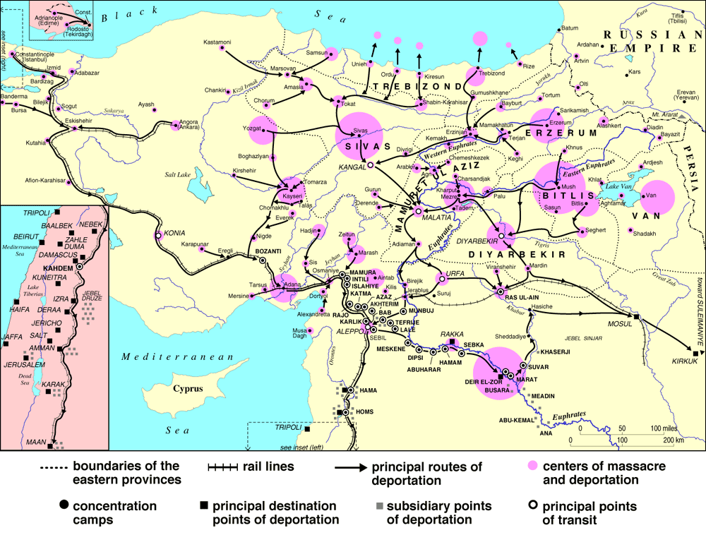 Map of the Armenian Genocide